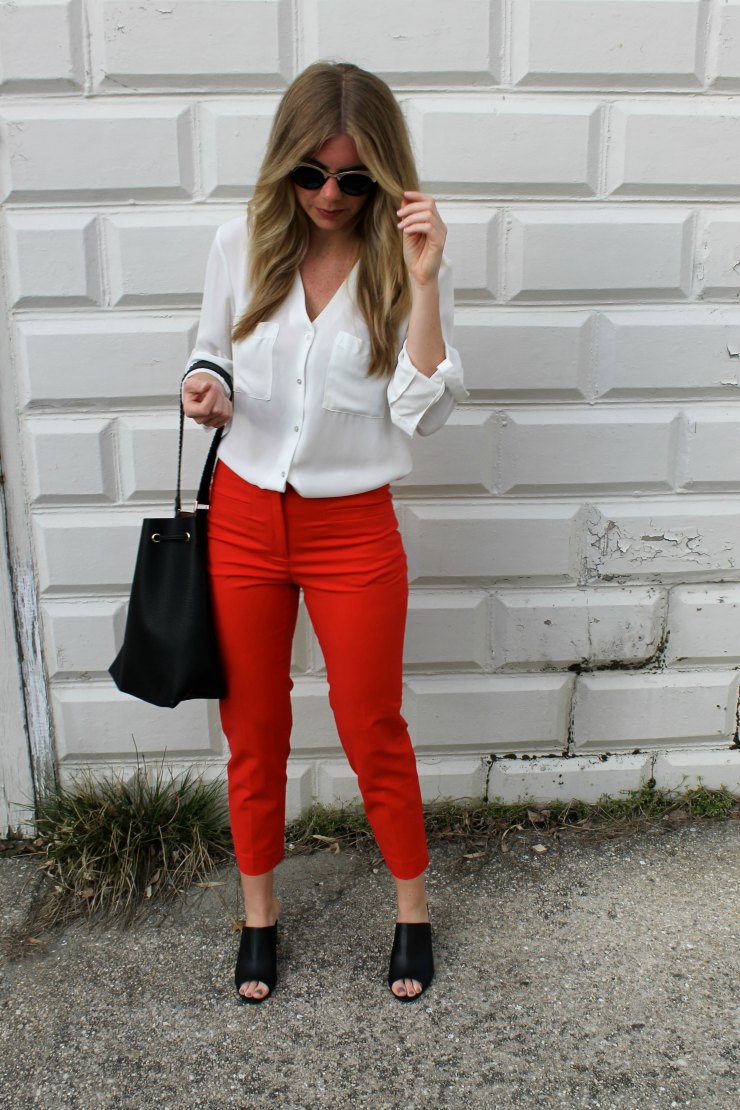 red pants business casual